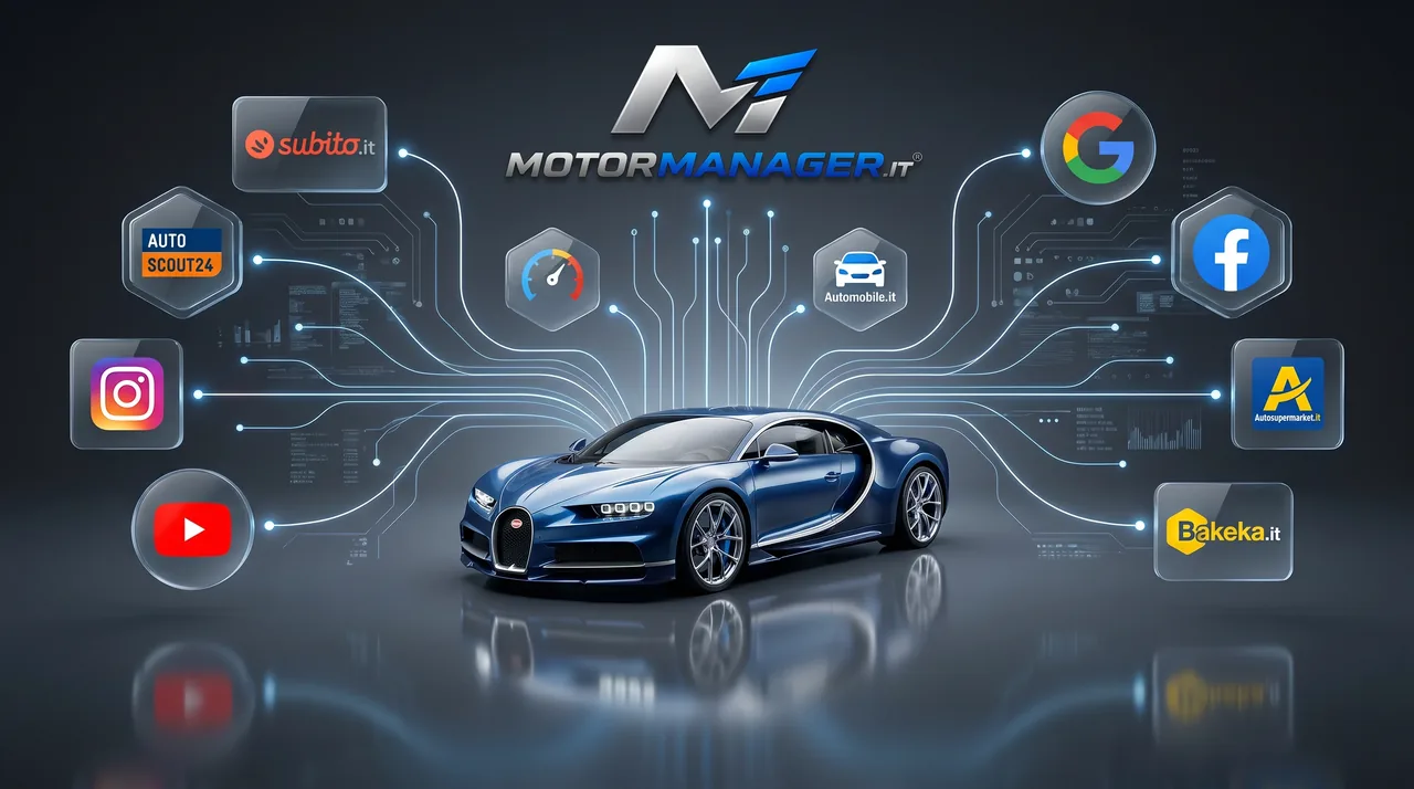 Auto pubblicata in contemporanea su più portali di vendita e social media con Motor Manager